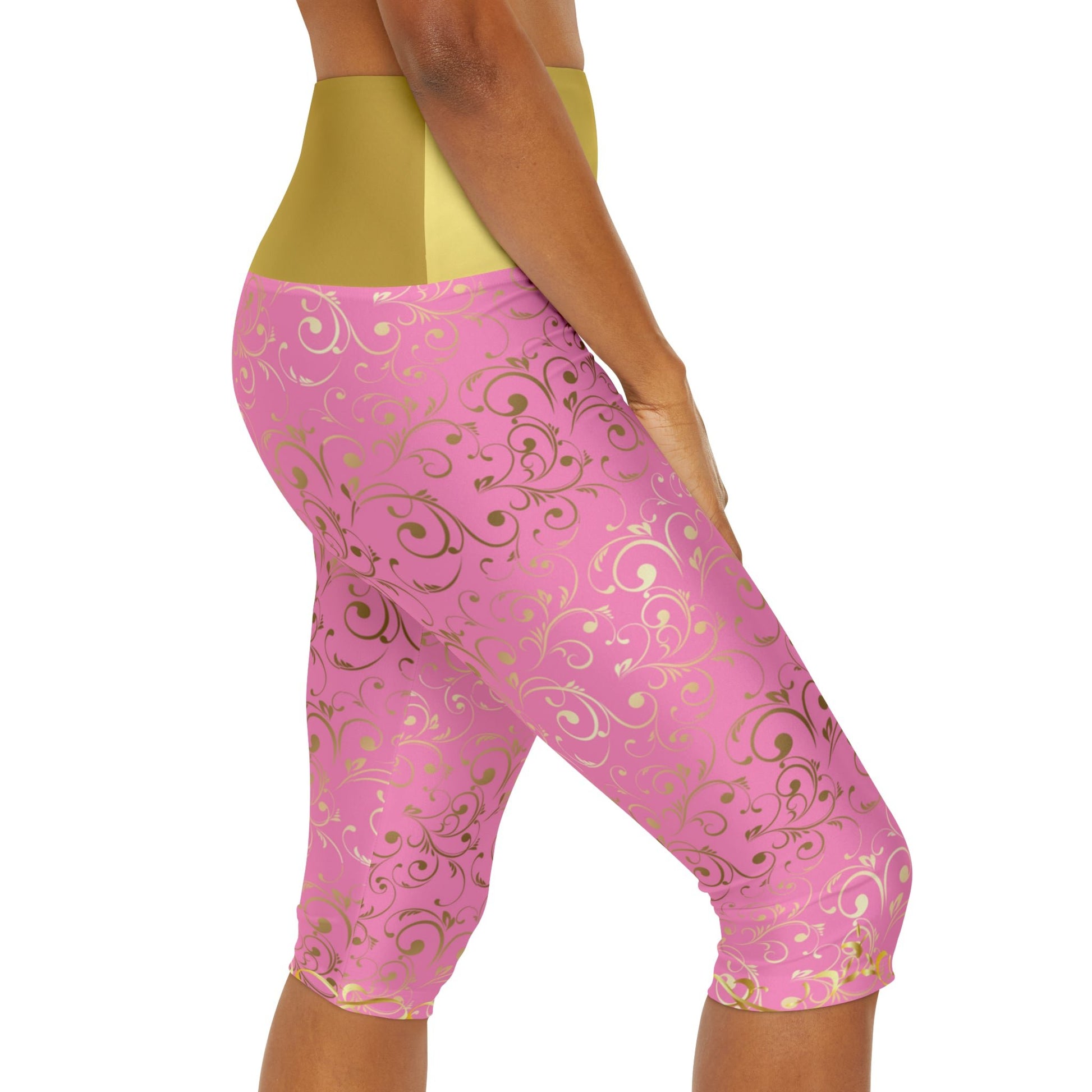 Sleeping Princess Yoga Capri Leggings - Running Costume, Cosplay All Over PrintAOPAOP Clothing#tag4##tag5##tag6#