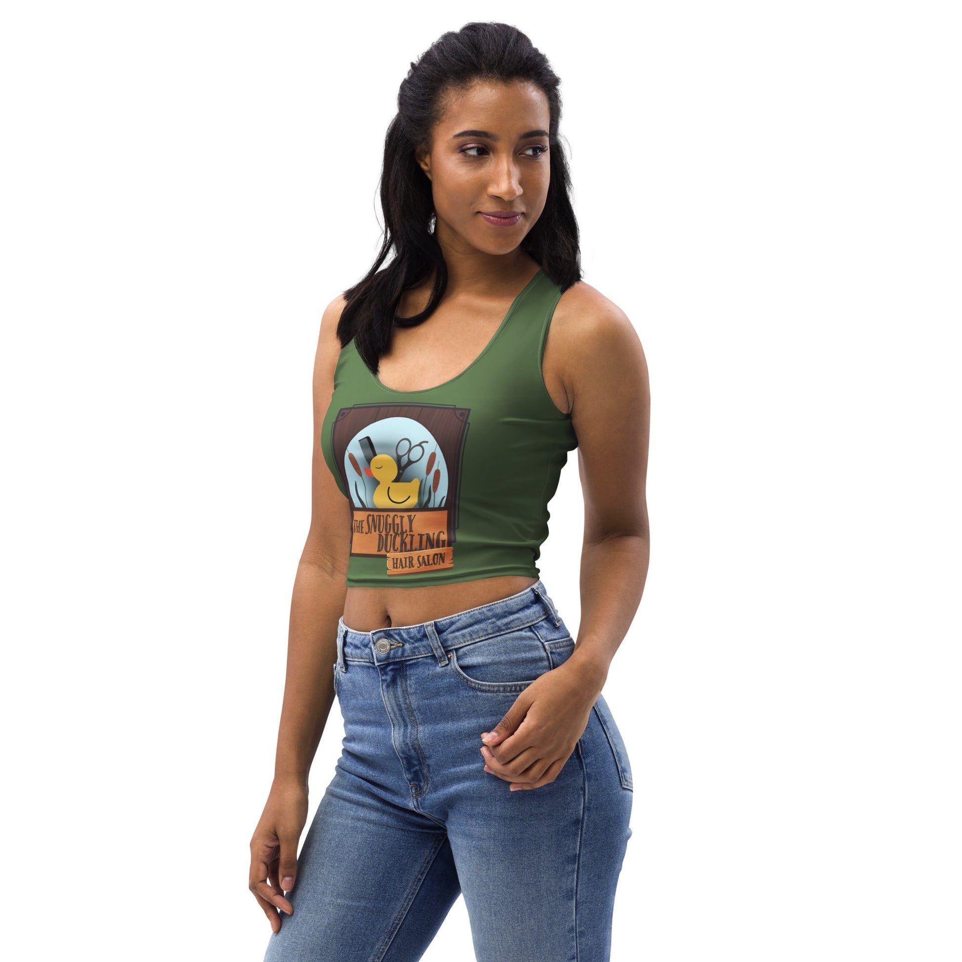 Snuggly Duckling Salon Crop Top adult crop topadult tangledWrong Lever Clothing