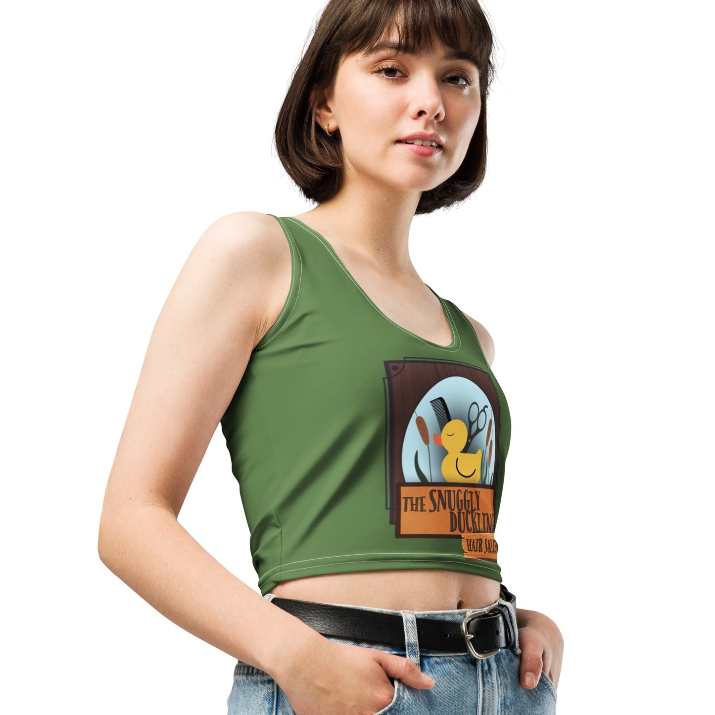 Snuggly Duckling Salon Crop Top adult crop topadult tangledWrong Lever Clothing