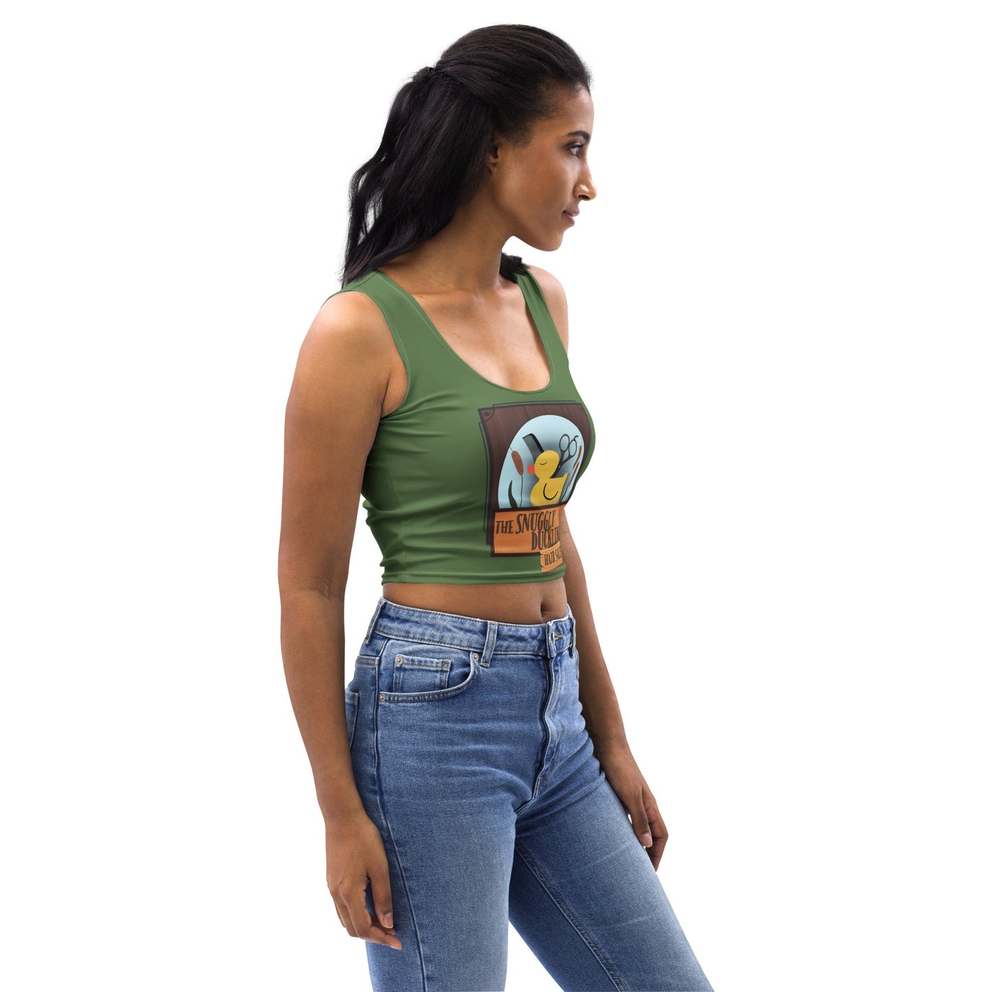 Snuggly Duckling Salon Crop Top adult crop topadult tangledWrong Lever Clothing