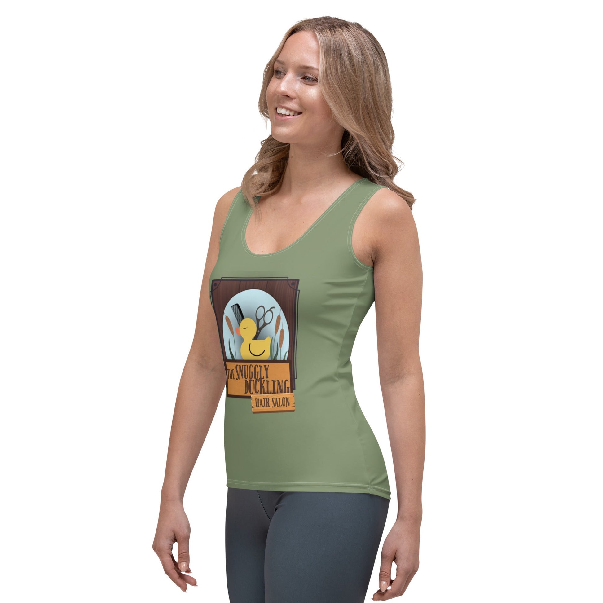 Snuggly Duckling Salon Tank Top adult tangledall day disneyAdult T-ShirtWrong Lever Clothing