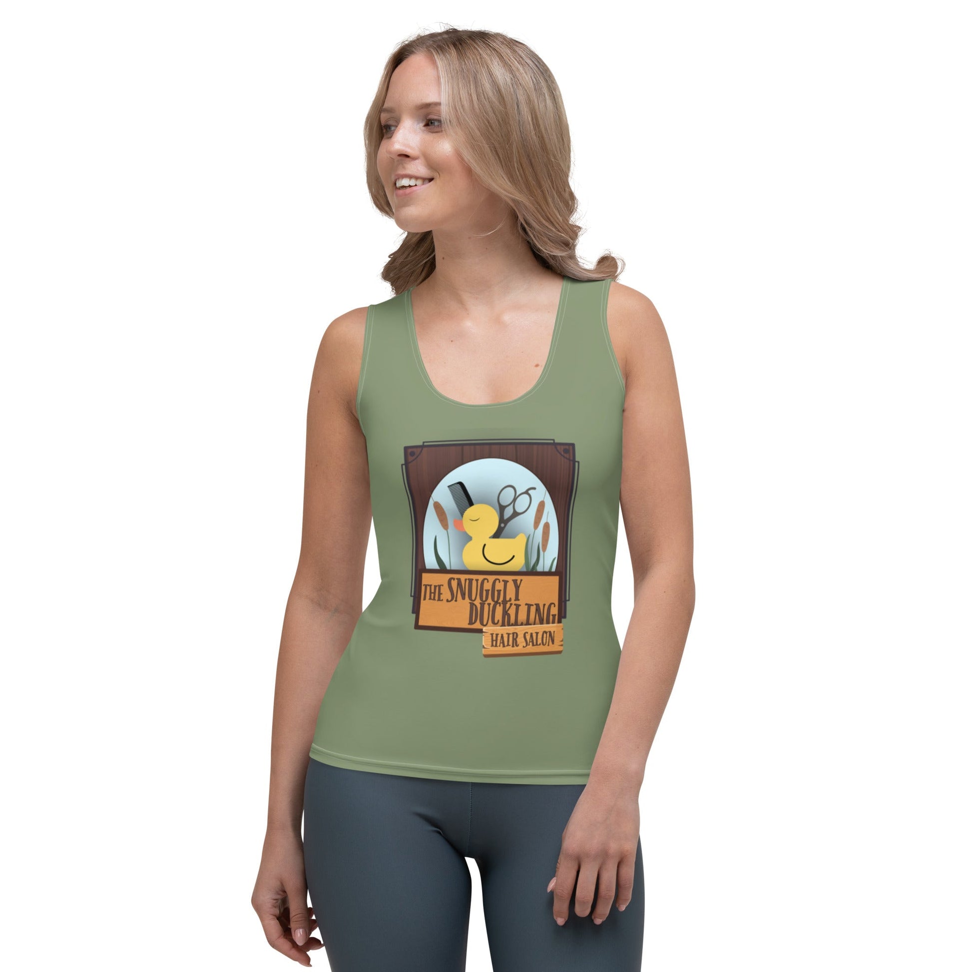 Snuggly Duckling Salon Tank Top adult tangledall day disneyAdult T-ShirtWrong Lever Clothing