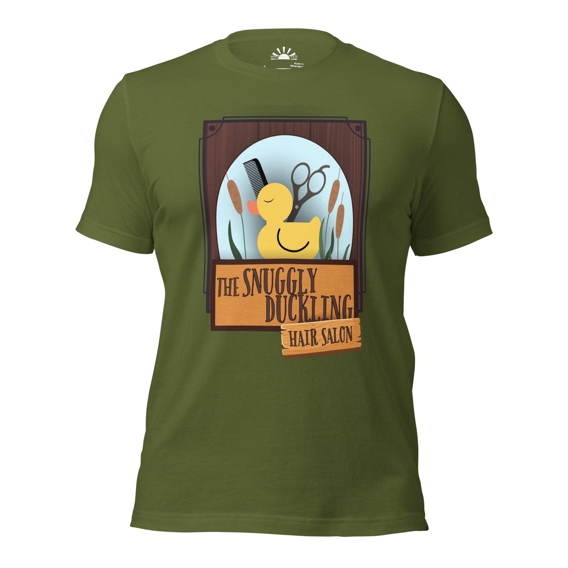 Snuggly Duckling Salon Unisex t-shirt adult tangledall day disneyAdult T-ShirtWrong Lever Clothing