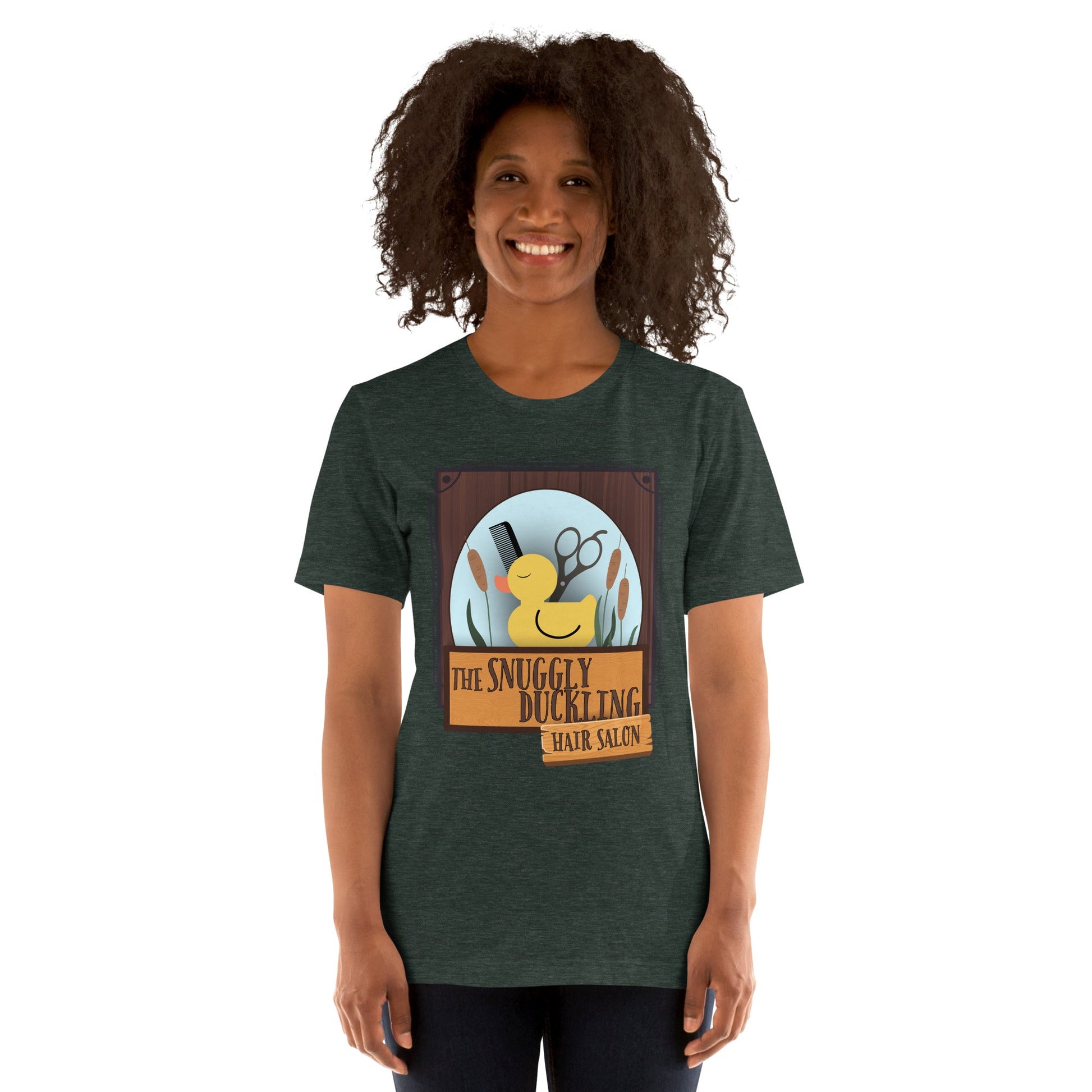 Snuggly Duckling Salon Unisex t-shirt adult tangledall day disneyAdult T-ShirtWrong Lever Clothing