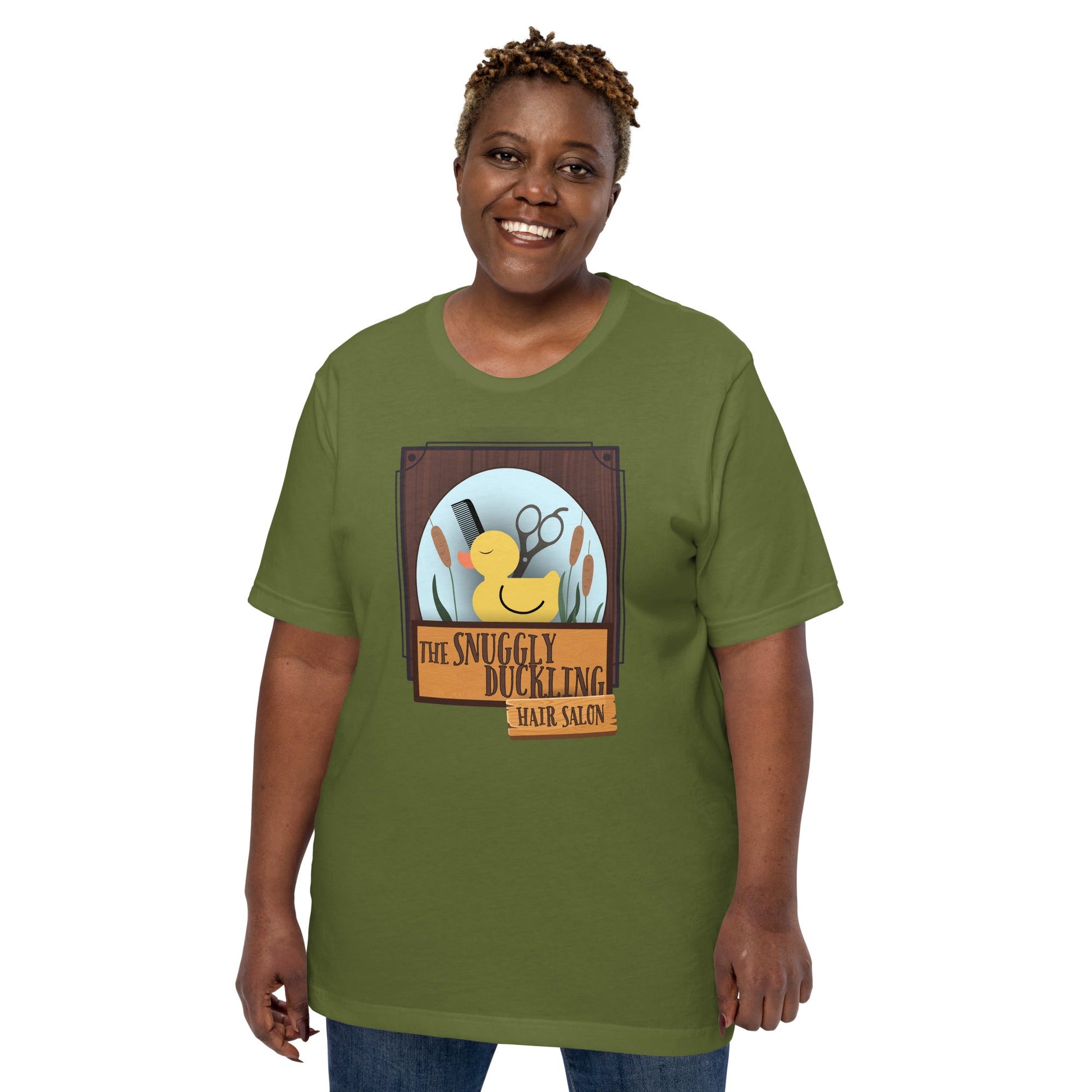 Snuggly Duckling Salon Unisex t-shirt adult tangledall day disneyAdult T-ShirtWrong Lever Clothing