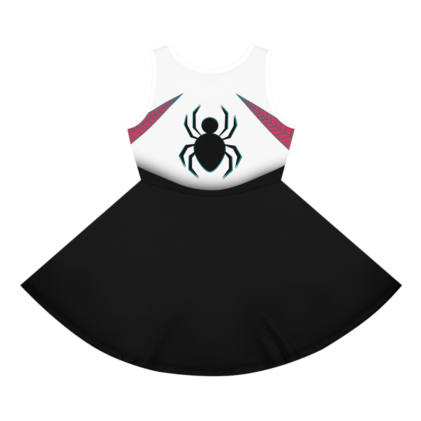 Spider Ghost Friend Girls' Sleeveless Sundress All Over PrintAOPAll Over PrintsWrong Lever Clothing