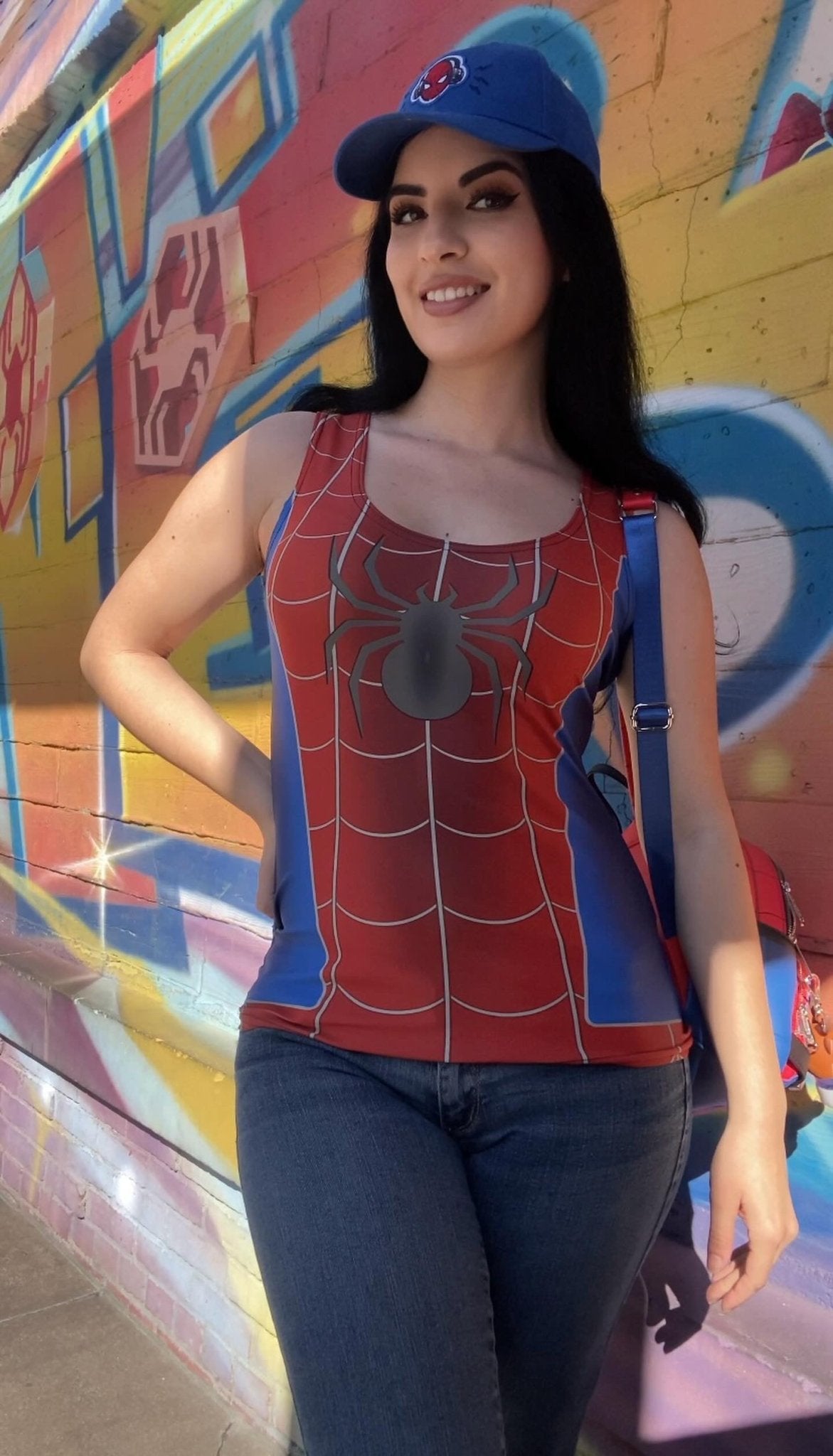 Spider Hero Tank Top adult disney stylecosplayAdult T-ShirtWrong Lever Clothing