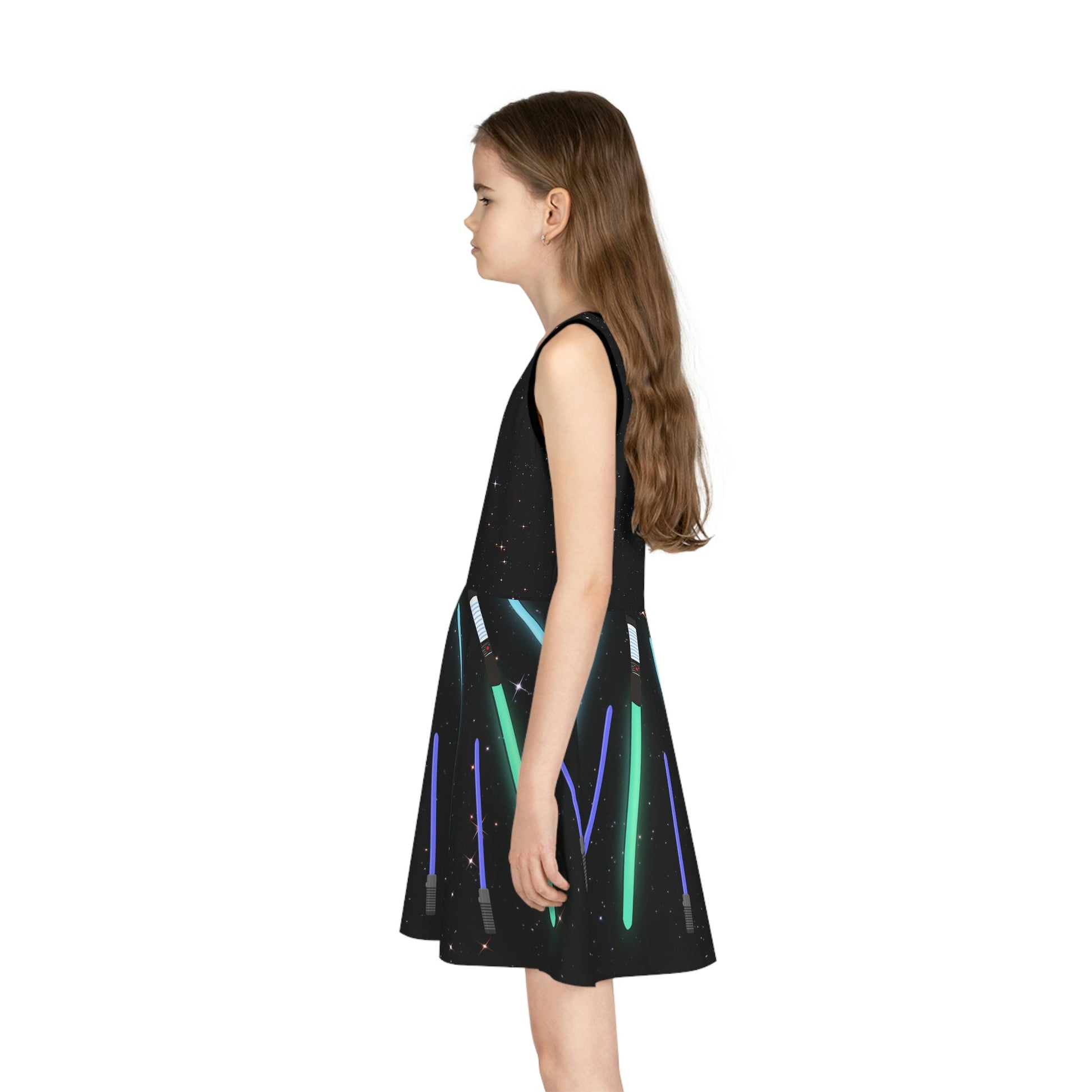 Star Fighter Girls' Sleeveless Sundress (AOP) All Over PrintAOPAOP Clothing#tag4##tag5##tag6#