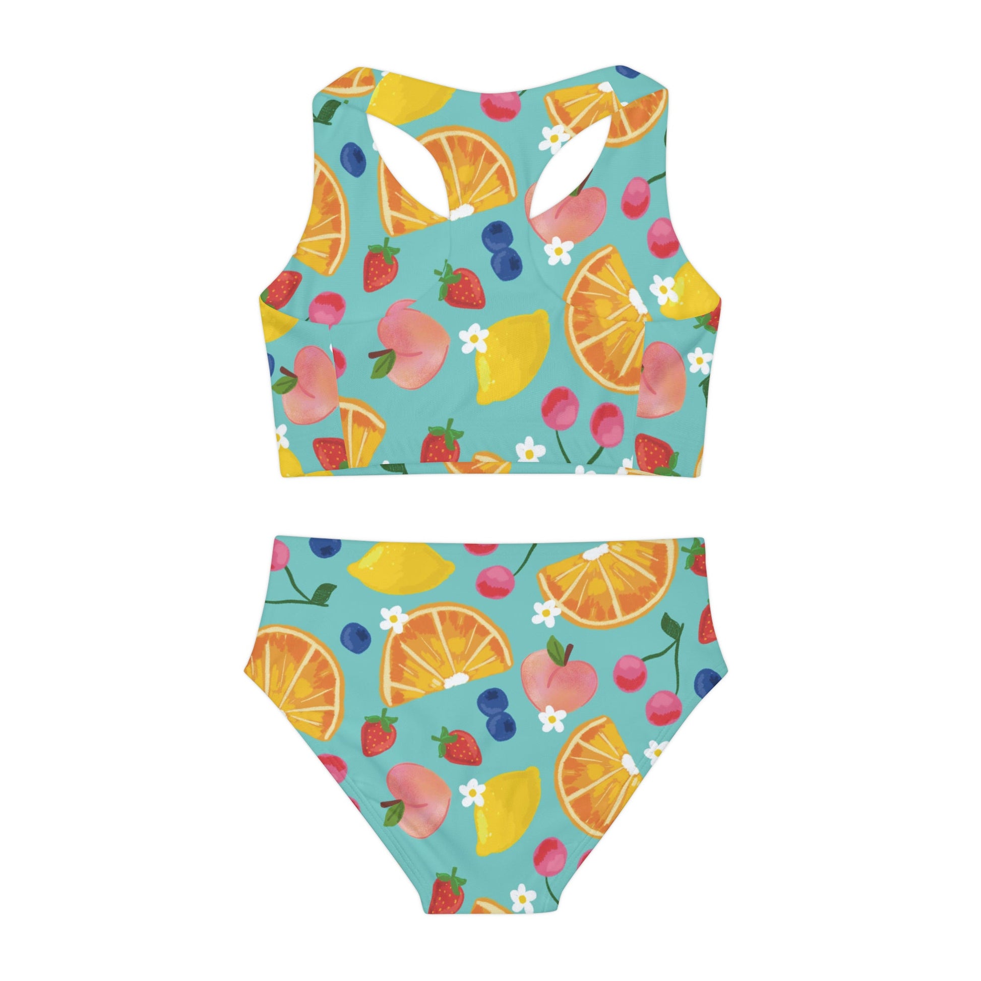 Summer Fruit Girls Two Piece Swimsuit All Over PrintAOPAll Over PrintsWrong Lever Clothing