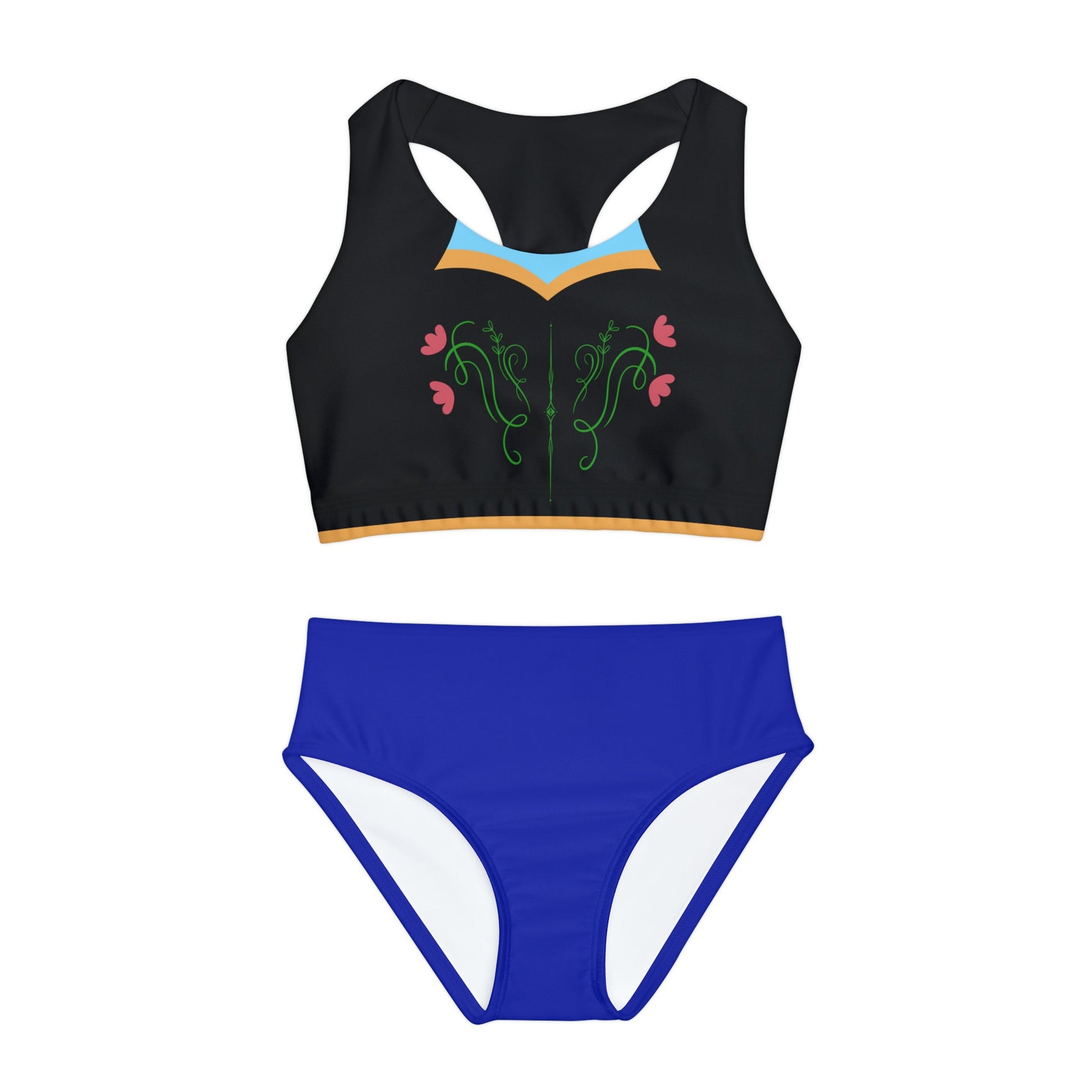 The Anna Girls Two Piece Swimsuit All Over PrintAOPAll Over PrintsWrong Lever Clothing