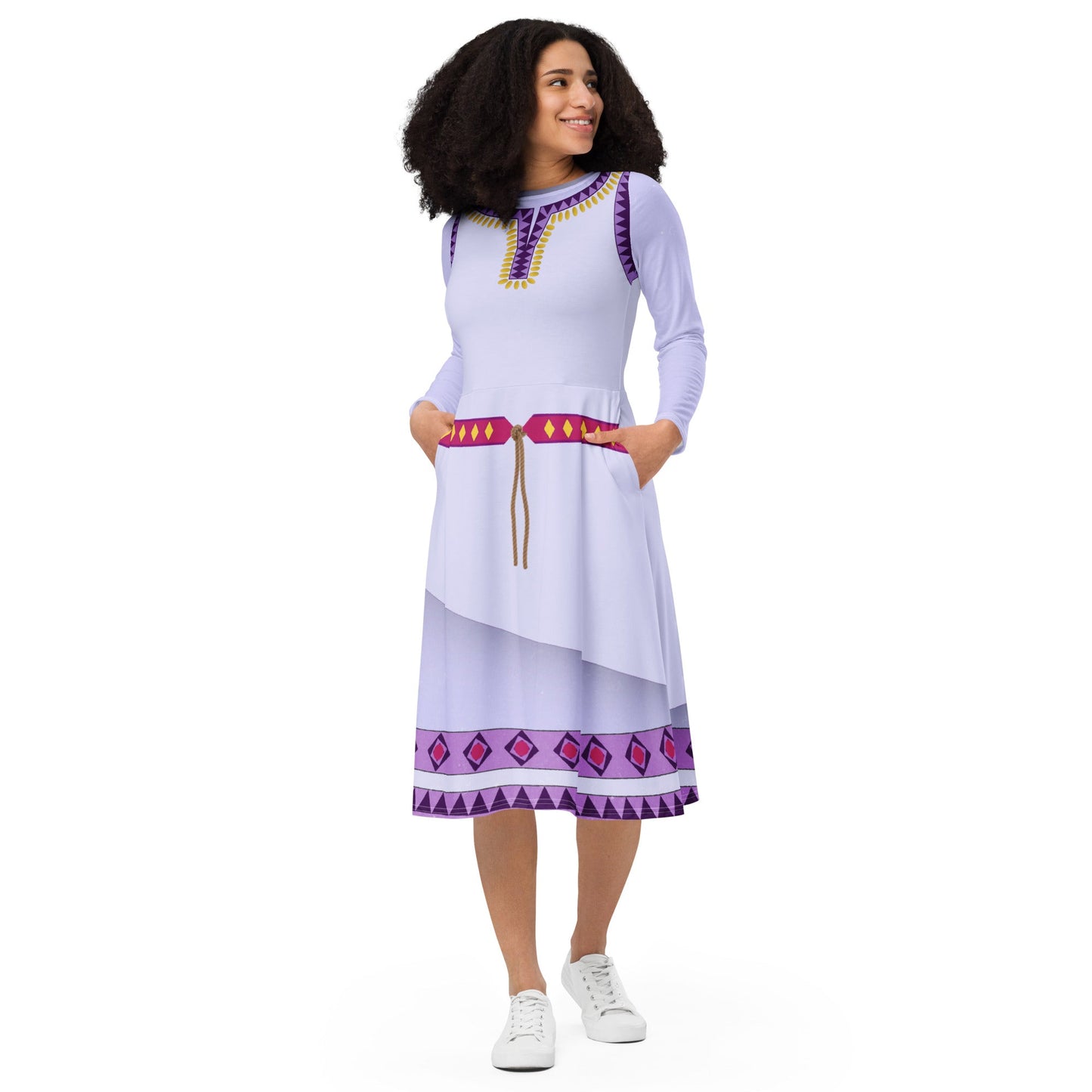 The Asha long sleeve midi dress adult asha costumeadult asha dressLittle Lady Shay Boutique