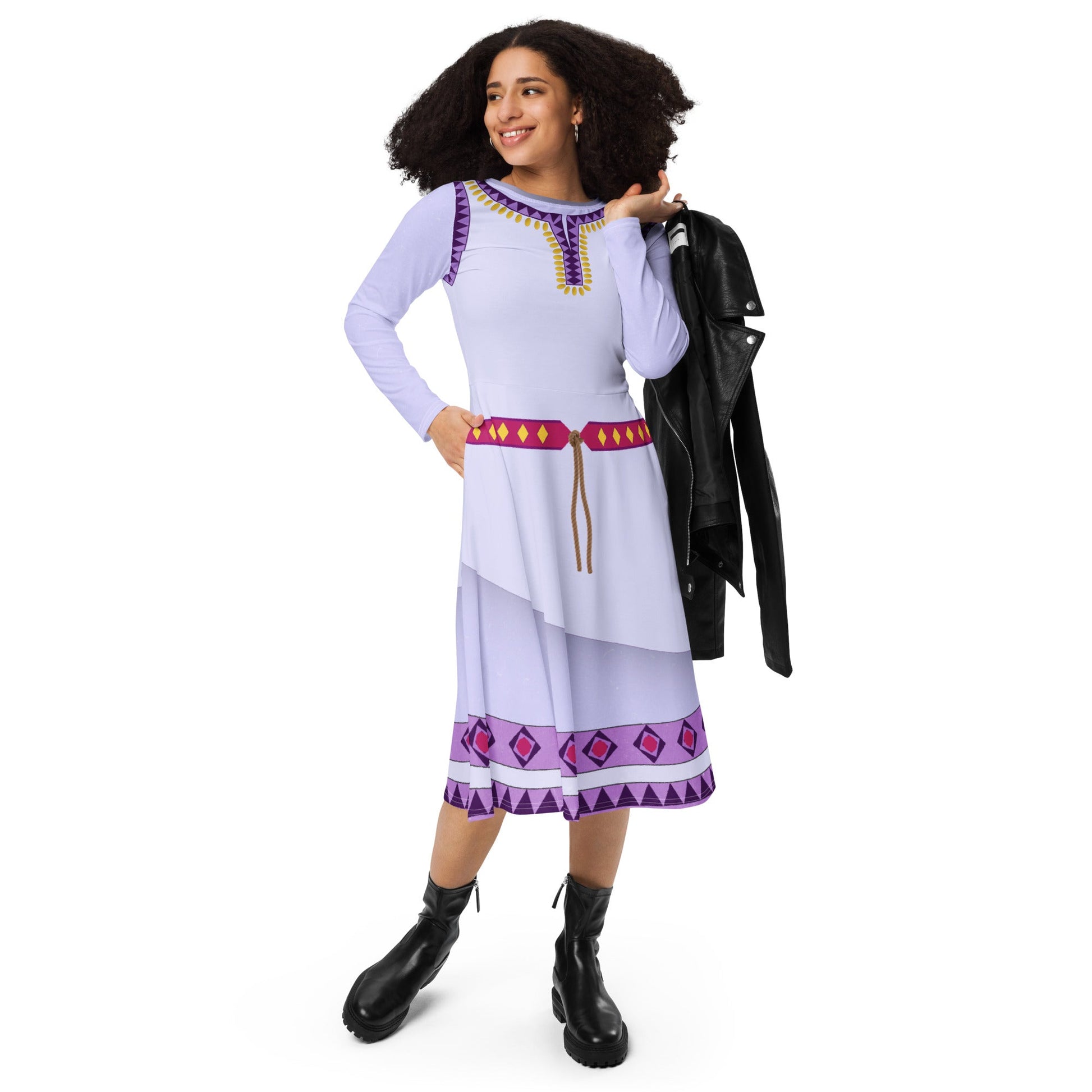 The Asha long sleeve midi dress adult asha costumeadult asha dressLittle Lady Shay Boutique