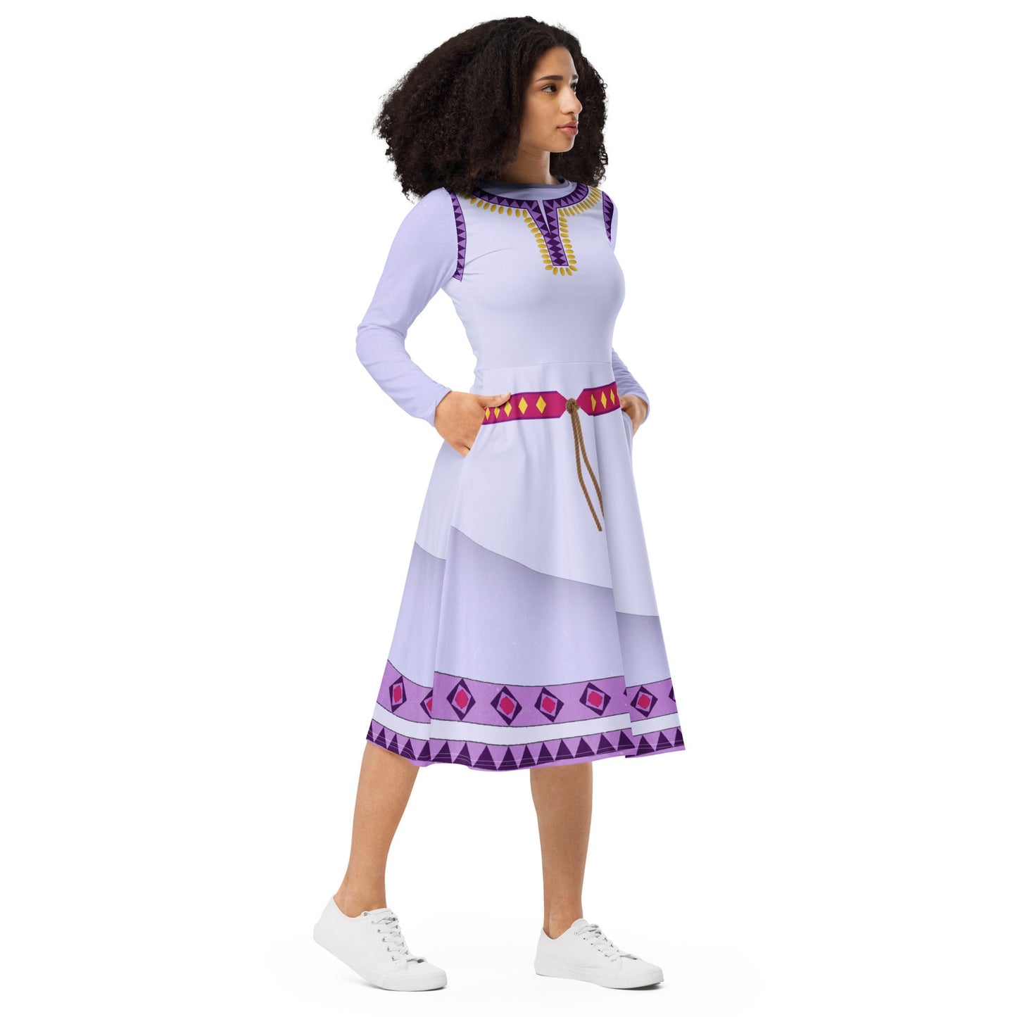 The Asha long sleeve midi dress adult asha costumeadult asha dressLittle Lady Shay Boutique