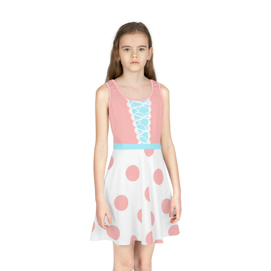 The "Bo Peep" Girls' Sleeveless Sundress All Over PrintAOPAOP Clothing#tag4##tag5##tag6#