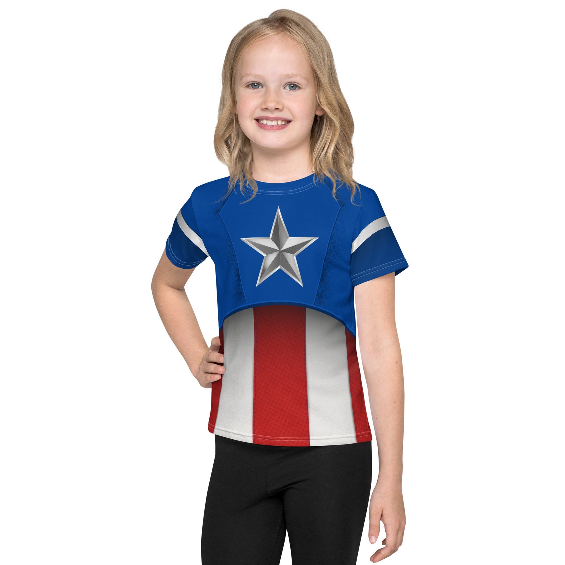 The Captain Kids crew neck t-shirt avengerscalifornia adventurecaptain america#tag4##tag5##tag6#