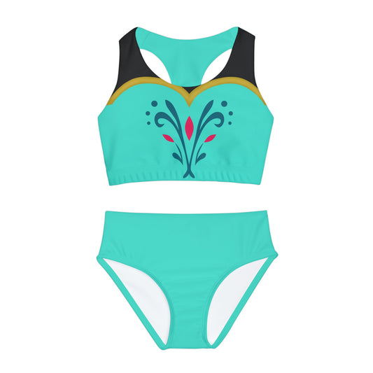 The Coronation Girls Two Piece Swimsuit All Over Printanna elsaAll Over PrintsWrong Lever Clothing