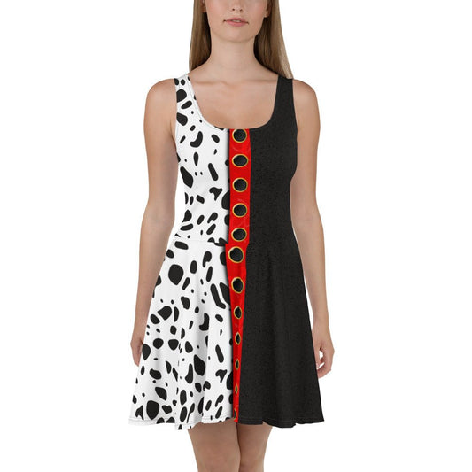 The Cruella Skater Dress 101 dalmationsactive wearcruella devil#tag4##tag5##tag6#