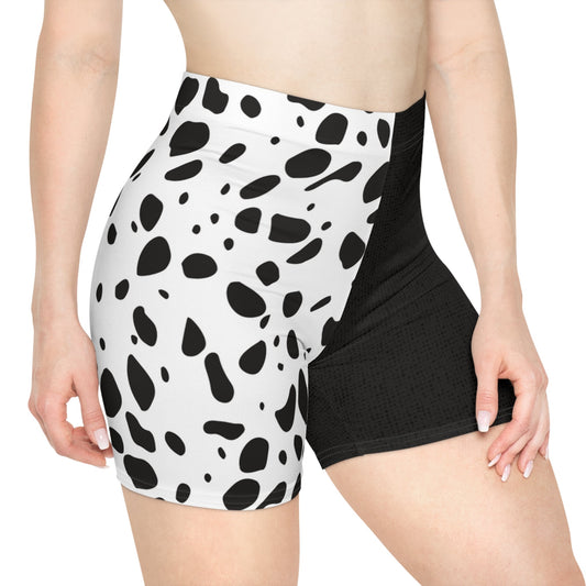 The Cruella Women's Biker Shorts 101 dalmationsactive wearAll Over Print#tag4##tag5##tag6#