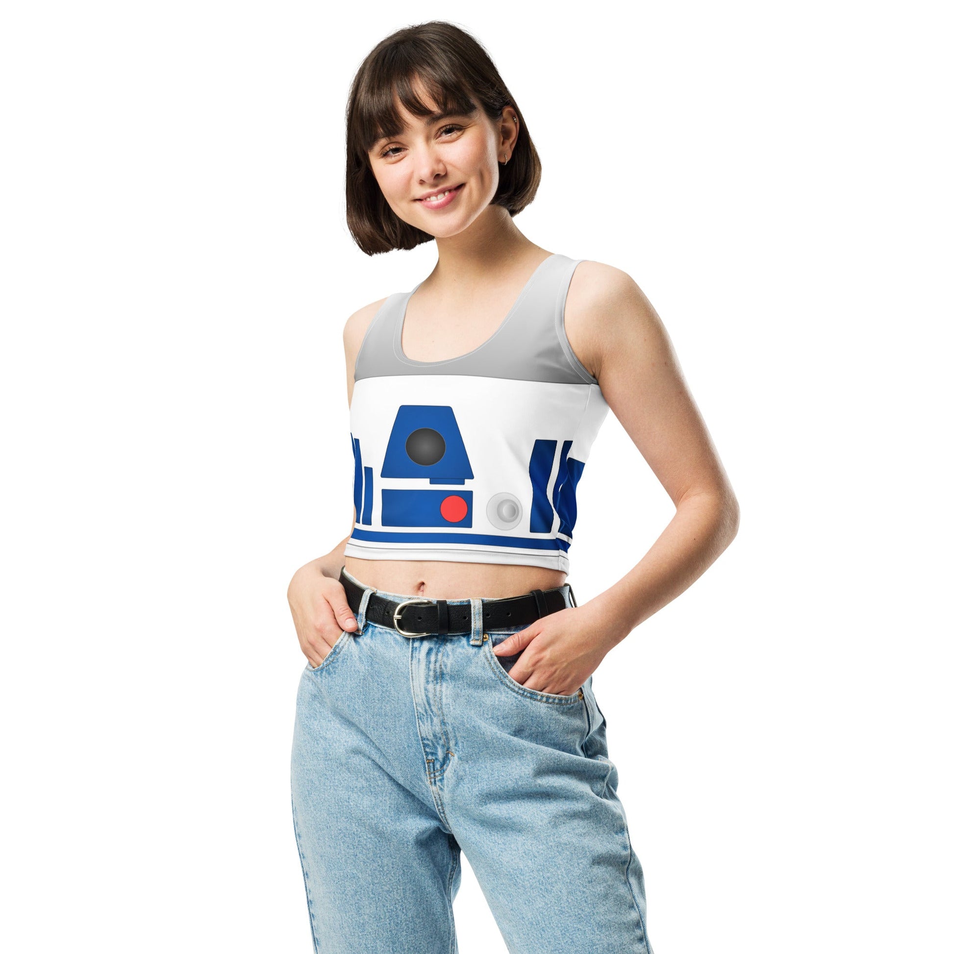 The Droid Crop Top adult cosplayadult r2d2 costumeWrong Lever Clothing