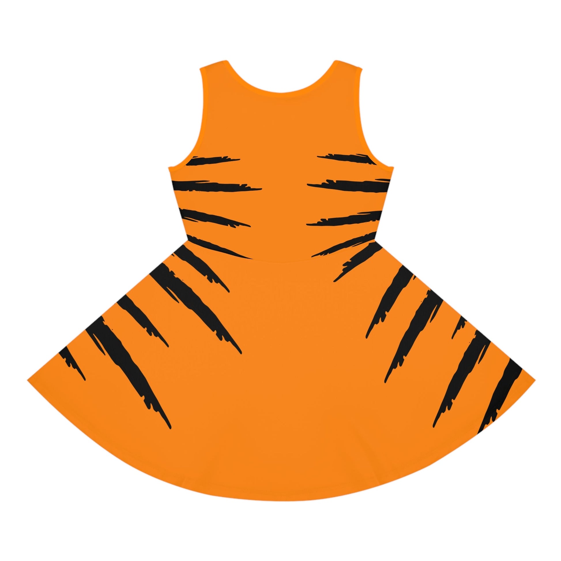 The friendly Tigger Girls' Sleeveless Sundress 100 acre woodAll Over PrintAOP#tag4##tag5##tag6#