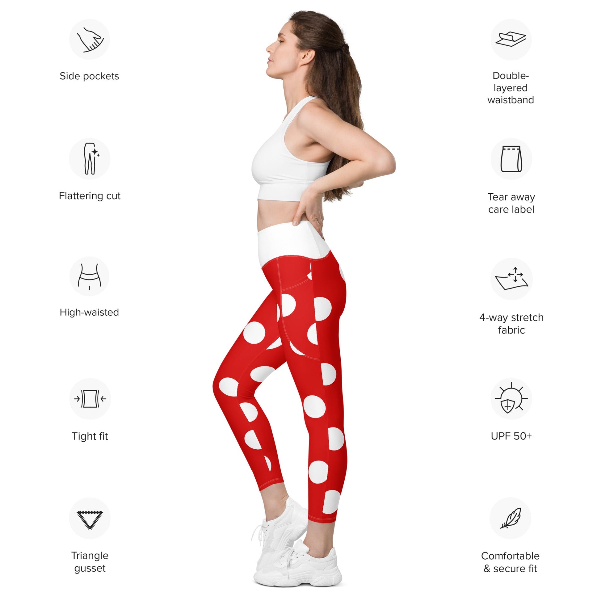 The Lady Mouse Leggings with pockets disney adultdisney boundingWrong Lever Clothing