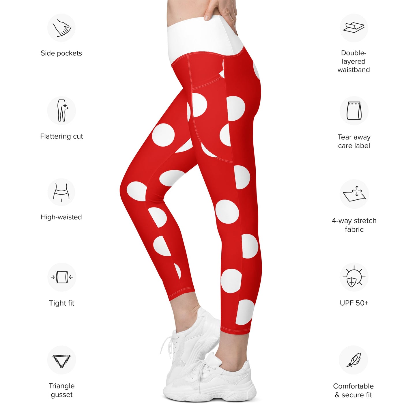 The Lady Mouse Leggings with pockets disney adultdisney boundingWrong Lever Clothing