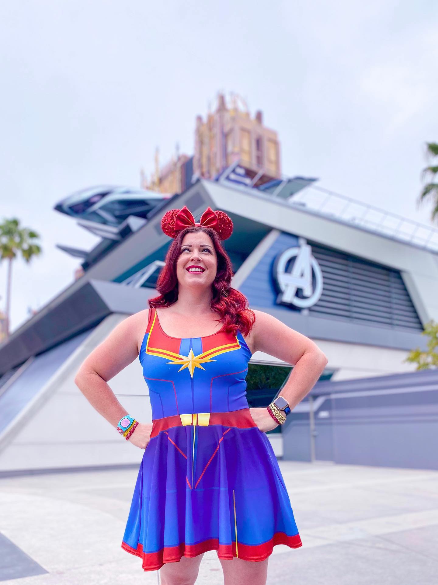 The Marvel Captain Skater Dress- Disneybounding, cosplay, running style avengers dresscaptain marvelSkater DressWrong Lever Clothing