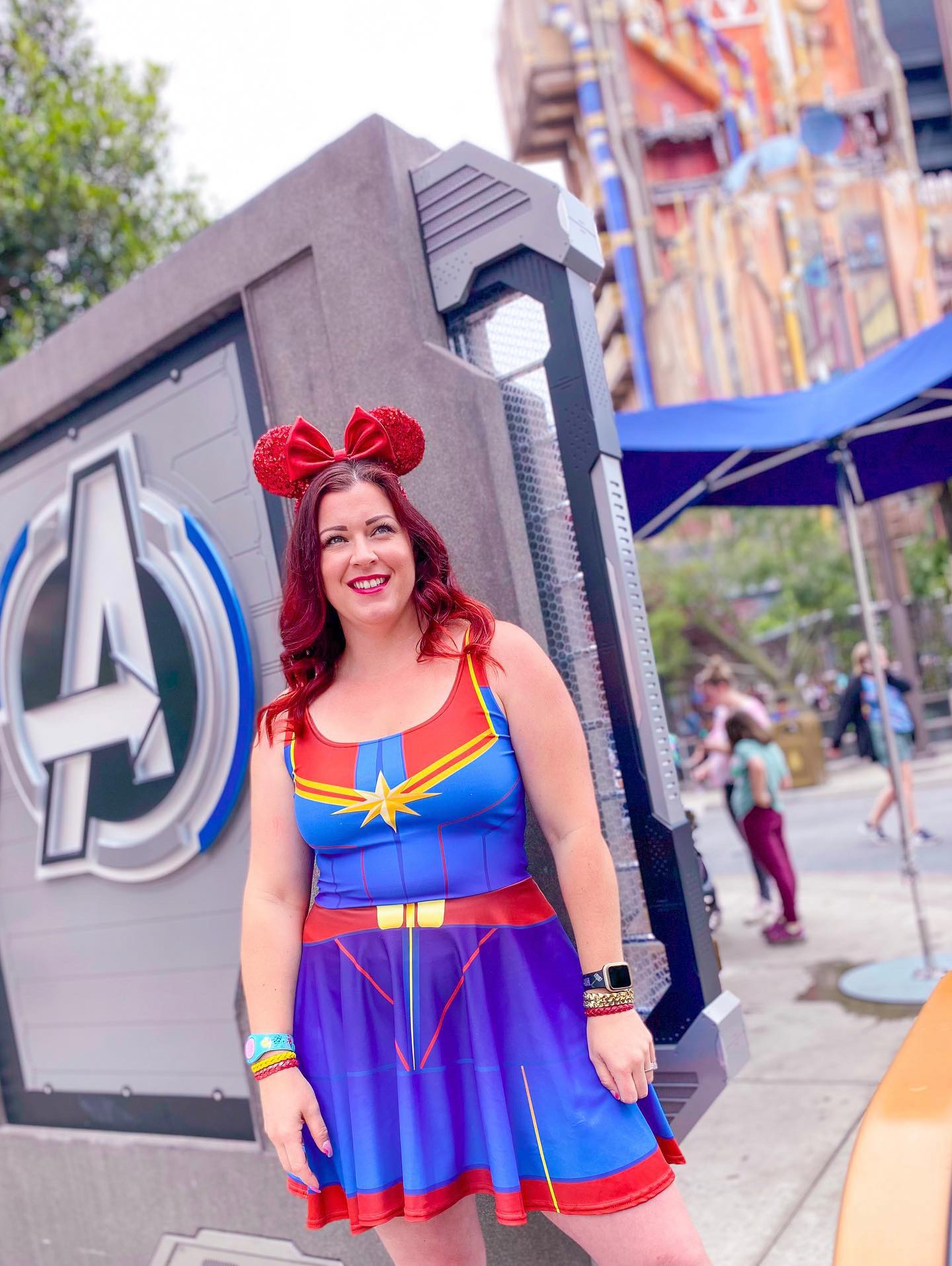 The Marvel Captain Skater Dress- Disneybounding, cosplay, running style avengers dresscaptain marvelSkater DressWrong Lever Clothing