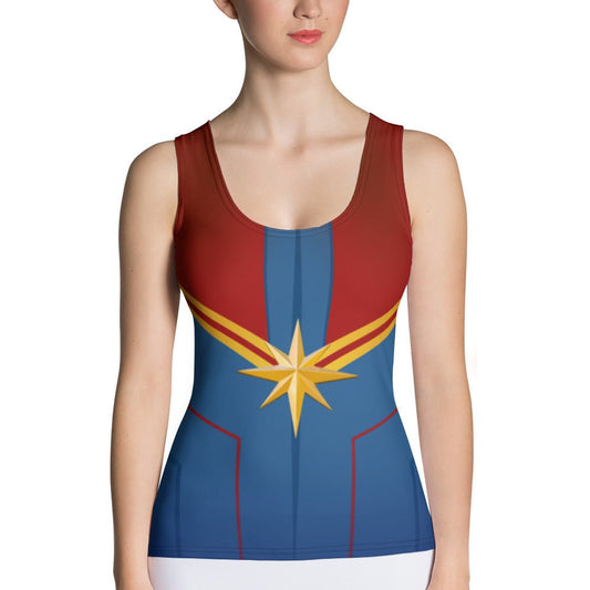 The Marvel Captain Tank Top avenger styleavengers dressAdult T-ShirtWrong Lever Clothing