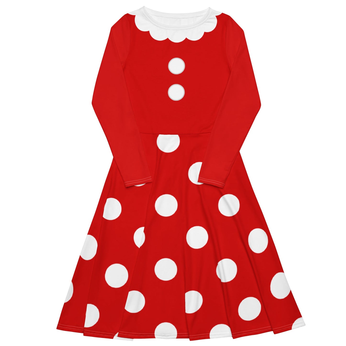 The Minnie long sleeve midi dress cosplaydisney cosplayLittle Lady Shay Boutique