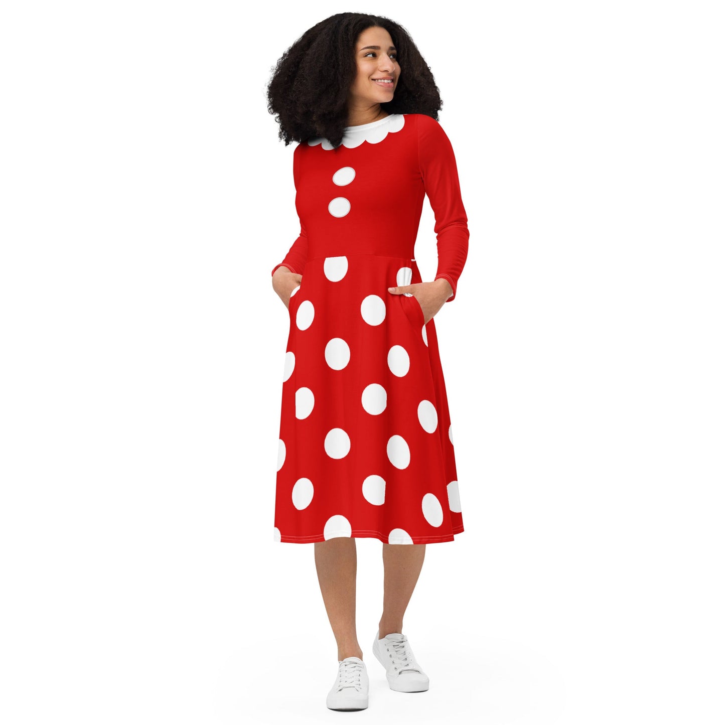 The Minnie long sleeve midi dress cosplaydisney cosplayLittle Lady Shay Boutique