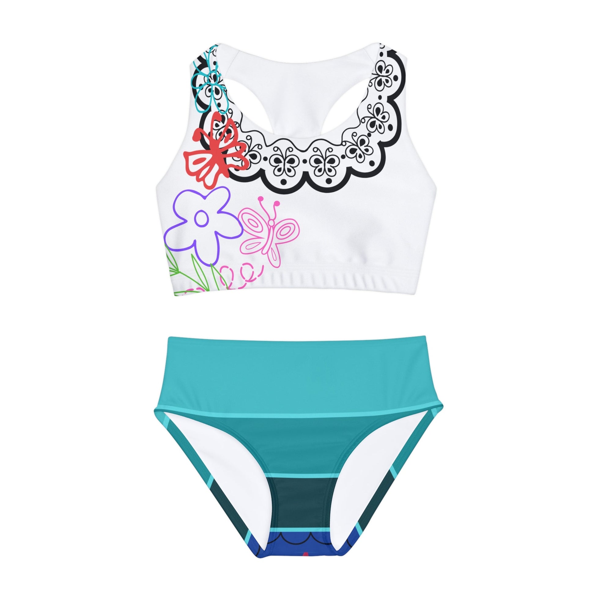 The Mirabel Girls Two Piece Swimsuit All Over PrintAOPswim suitLittle Lady Shay Boutique