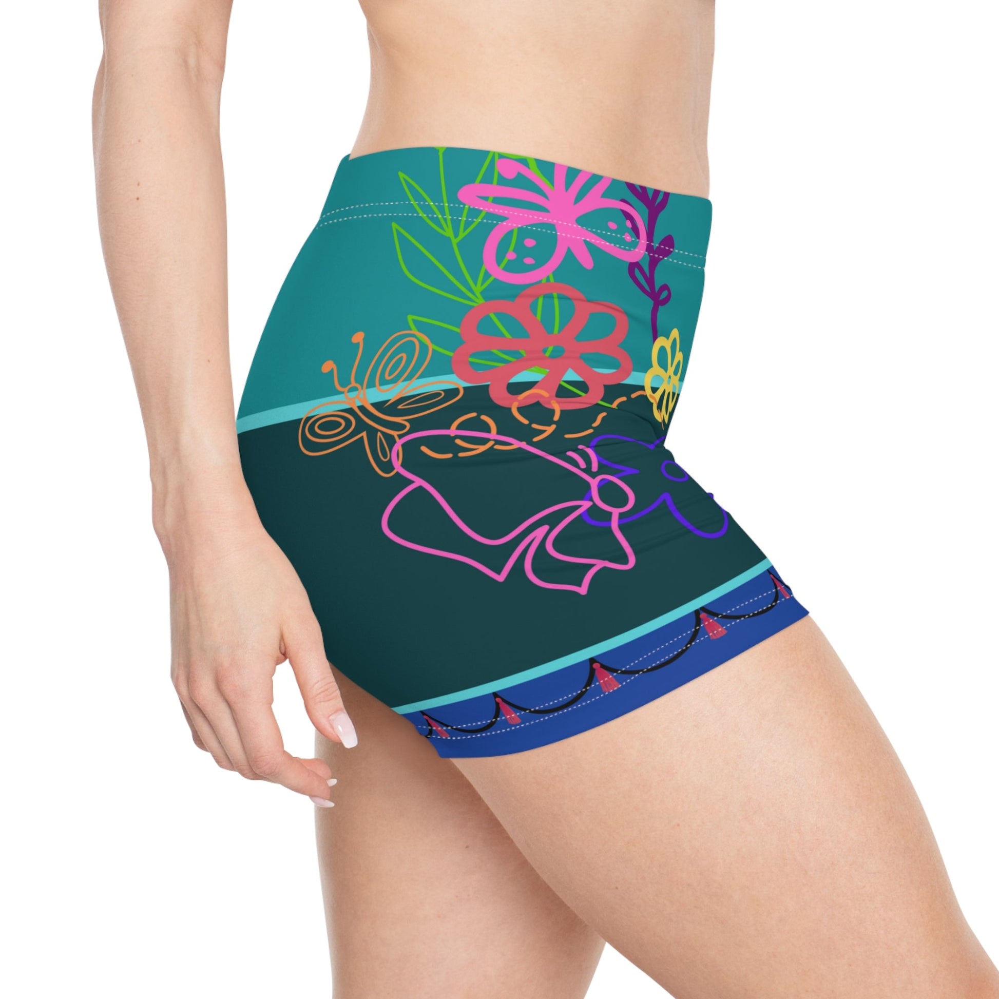 The Mirabel Women's Shorts - Running Costume, Cosplay, Bounding All Over PrintAOPAdult ShortsLittle Lady Shay Boutique