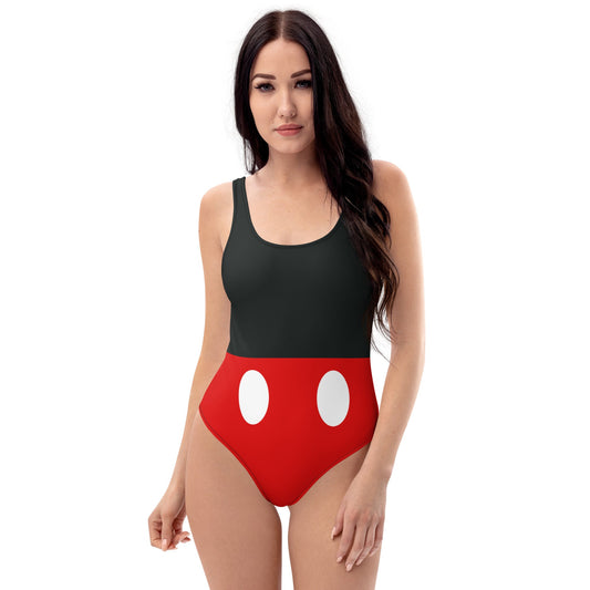 The Mouse One-Piece Swimsuit adult disneyDisney adult swimWrong Lever Clothing