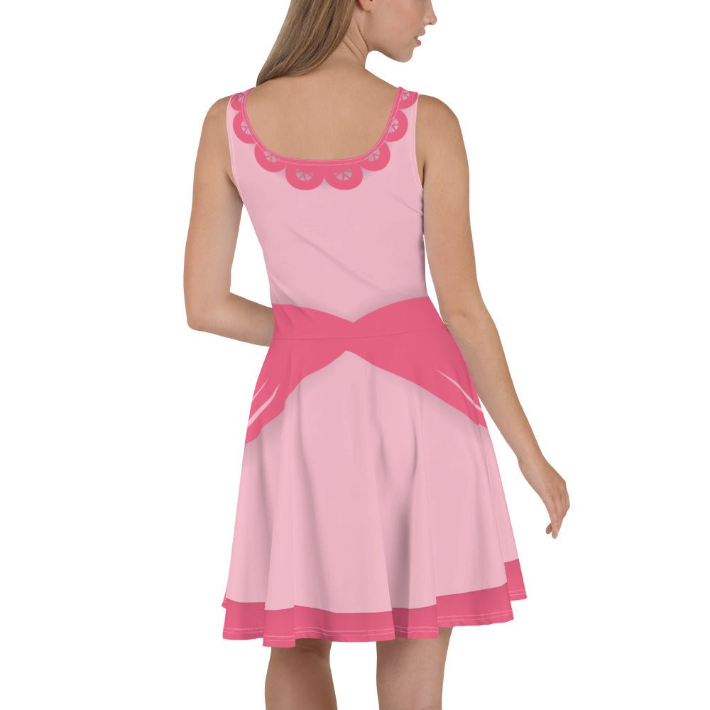 The Peach Skater Dress adult princess peachboundingWrong Lever Clothing