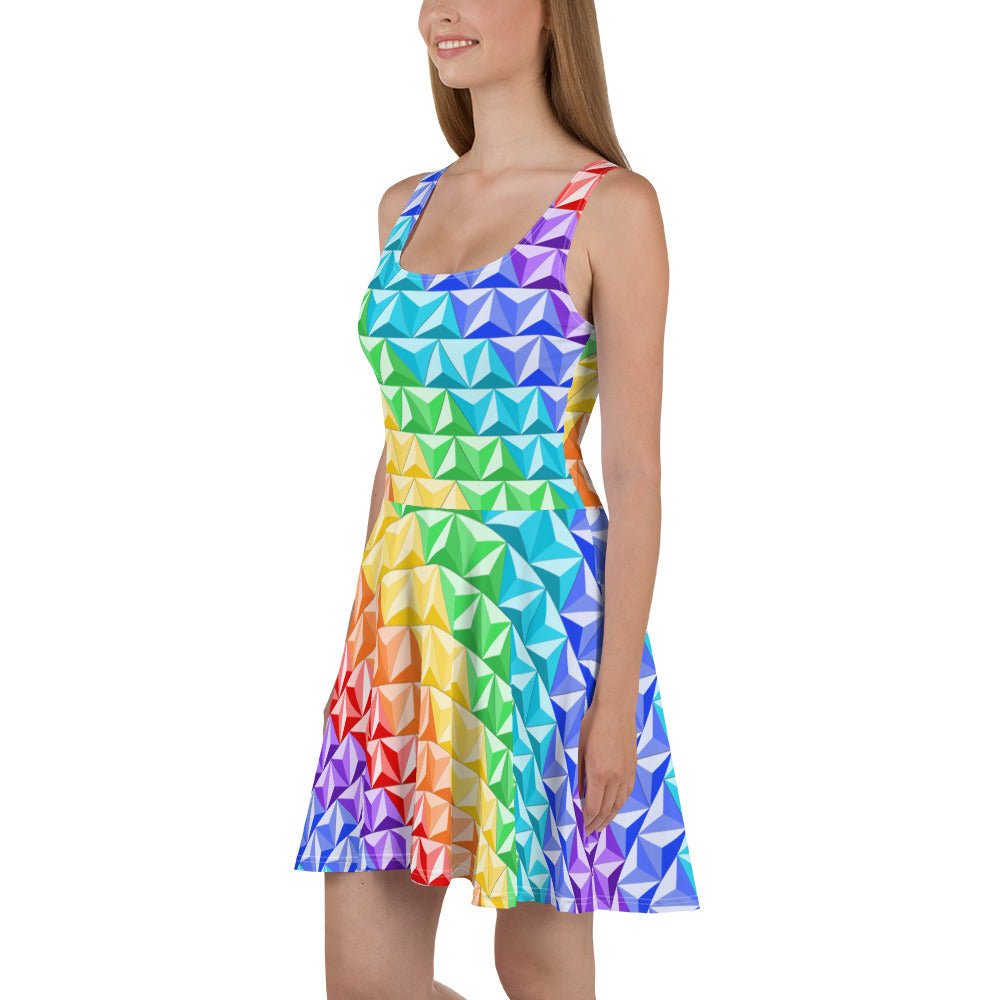 The Rainbow Space Ship Skater Dress- Running Costume, Cosplay, Bounding, Pride happiness is addictivehappiness styleSkater DressLittle Lady Shay Boutique