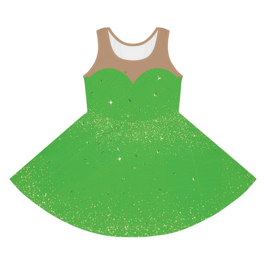 The Tinker Fairy Girls' Sleeveless Sundress All Over PrintAOPAll Over PrintsLittle Lady Shay Boutique