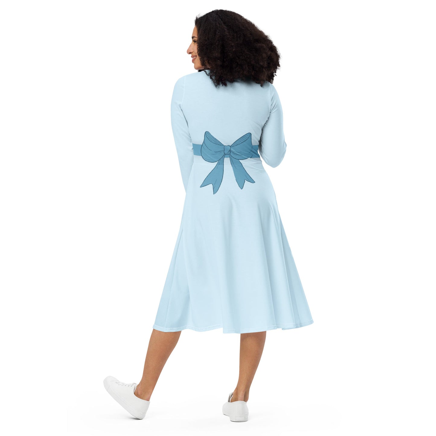 The Wendy Darling long sleeve midi dress adult wendy dressAll Over PrintSkater DressWrong Lever Clothing