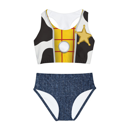 The Woody Girls Two Piece Swimsuit All Over PrintAOPAll Over PrintsWrong Lever Clothing