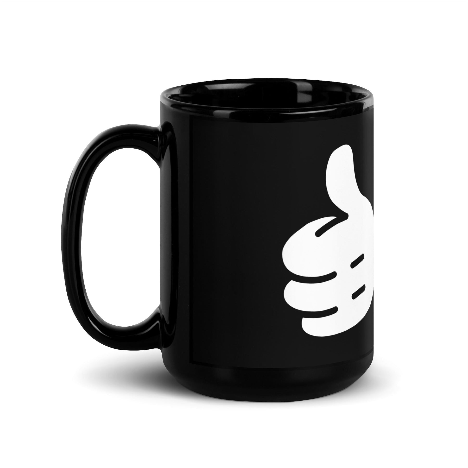 Thumbs up Black Glossy Mug christmas giftcoffee mugLittle Lady Shay Boutique