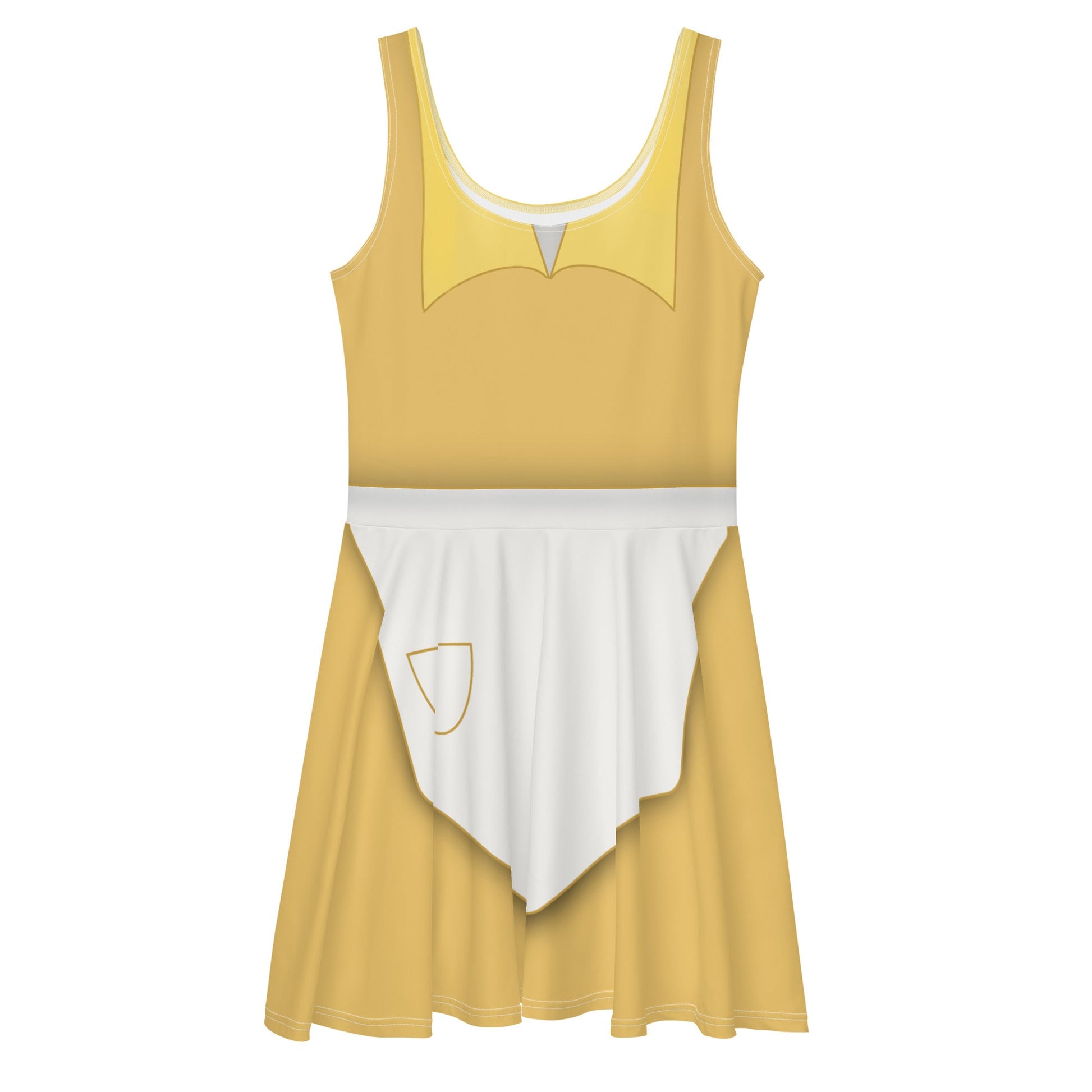 Tiana Yellow Skater Dress cosplaydisney adultSkater DressWrong Lever Clothing