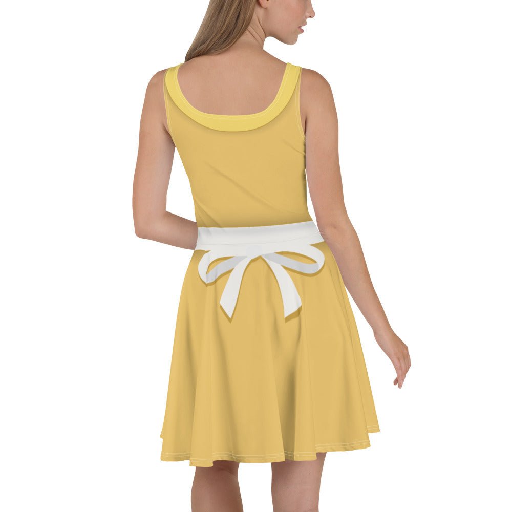 Tiana Yellow Skater Dress cosplaydisney adultSkater DressWrong Lever Clothing