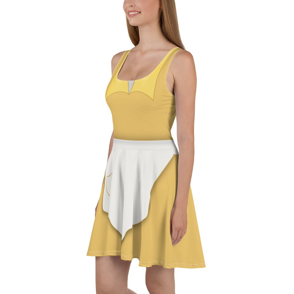 Tiana Yellow Skater Dress cosplaydisney adultSkater DressWrong Lever Clothing