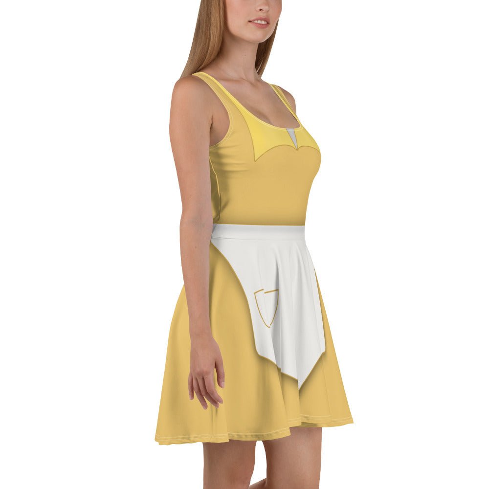 Tiana Yellow Skater Dress cosplaydisney adultSkater DressWrong Lever Clothing