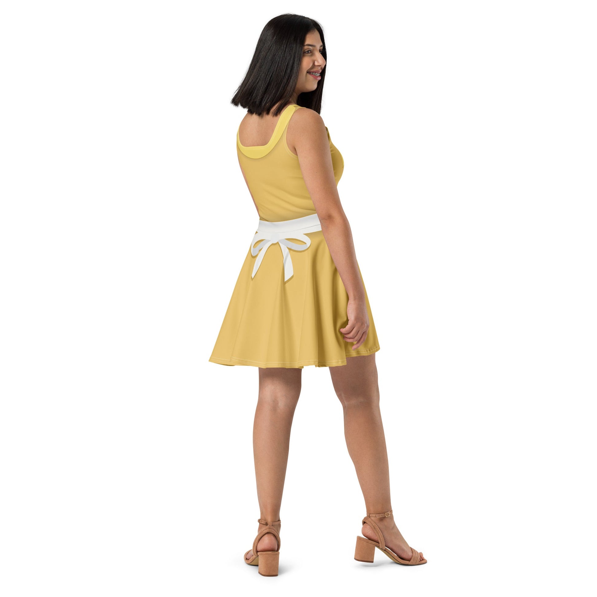yellow tiana dress Tiana Yellow Skater Dress – Wrong Lever Clothing