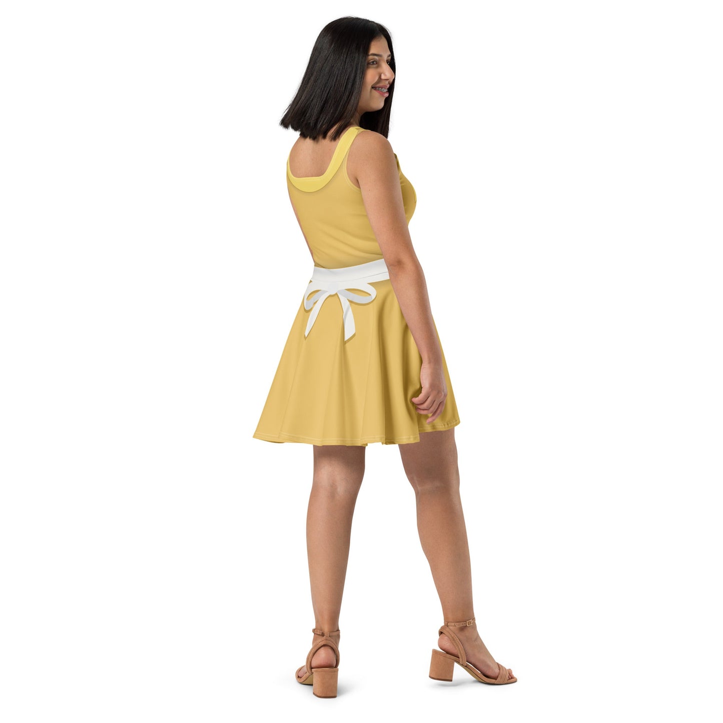 Tiana Yellow Skater Dress cosplaydisney adultSkater DressWrong Lever Clothing