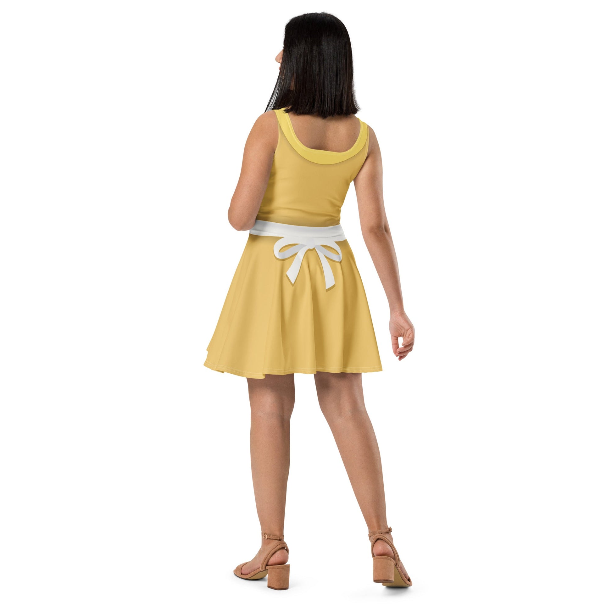 Tiana Yellow Skater Dress cosplaydisney adultSkater DressWrong Lever Clothing