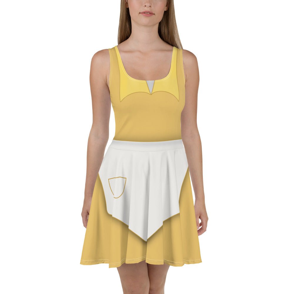 Tiana Yellow Skater Dress cosplaydisney adultSkater DressWrong Lever Clothing