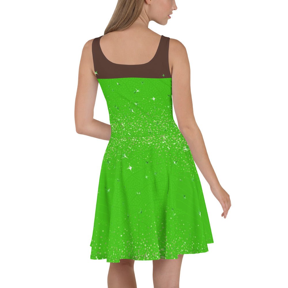 Tinker Fairy Skater Dress adult disney stylebrown girls dressLittle Lady Shay Boutique