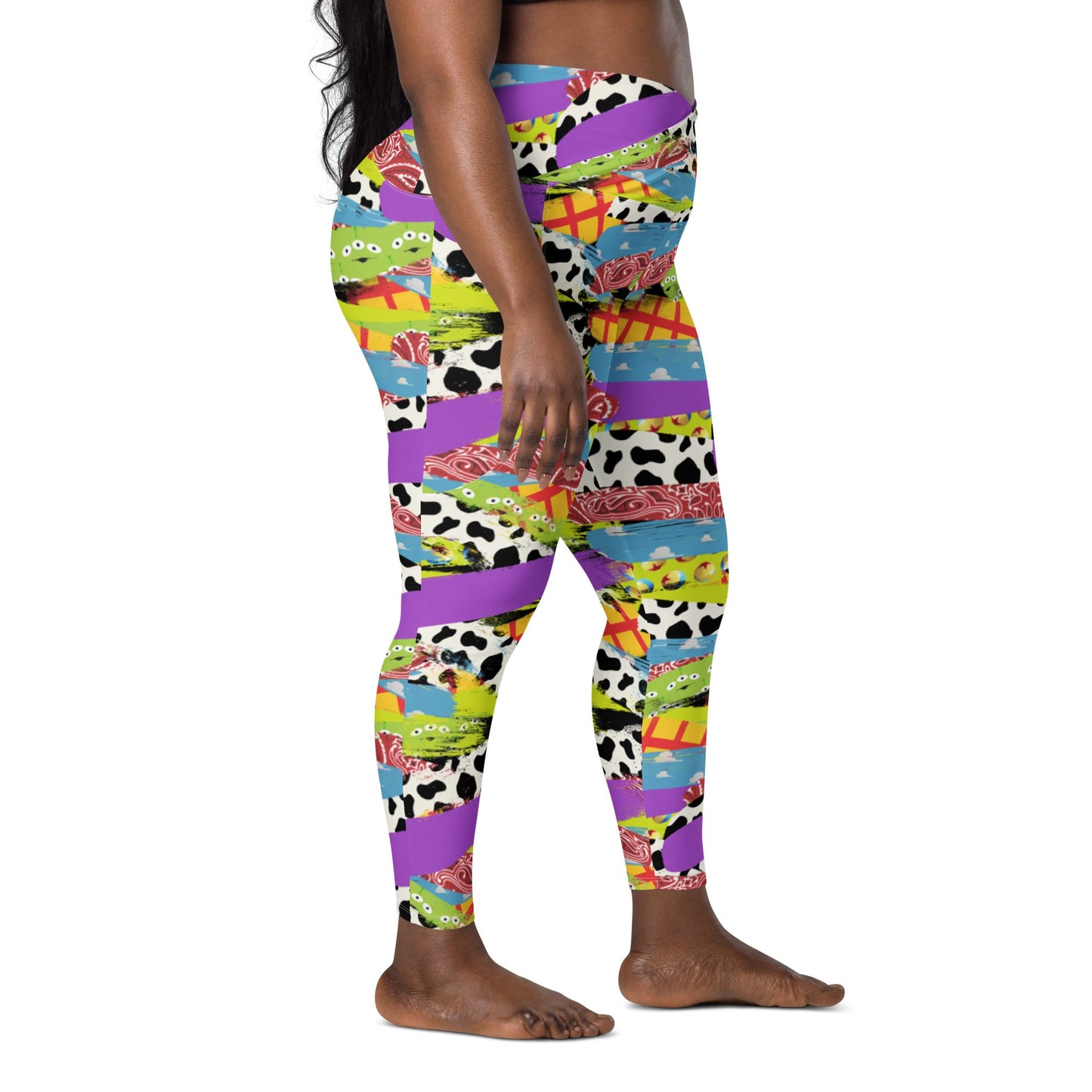 Toys Brushstroke Crossover leggings with pockets happiness is addictiveLittle Lady Shay Boutique